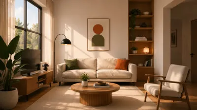 Wygenerowany salon — przykładowa nieruchomość Miodowa 4/2